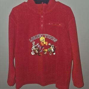 Looney Tunes Red Fleece Pullover